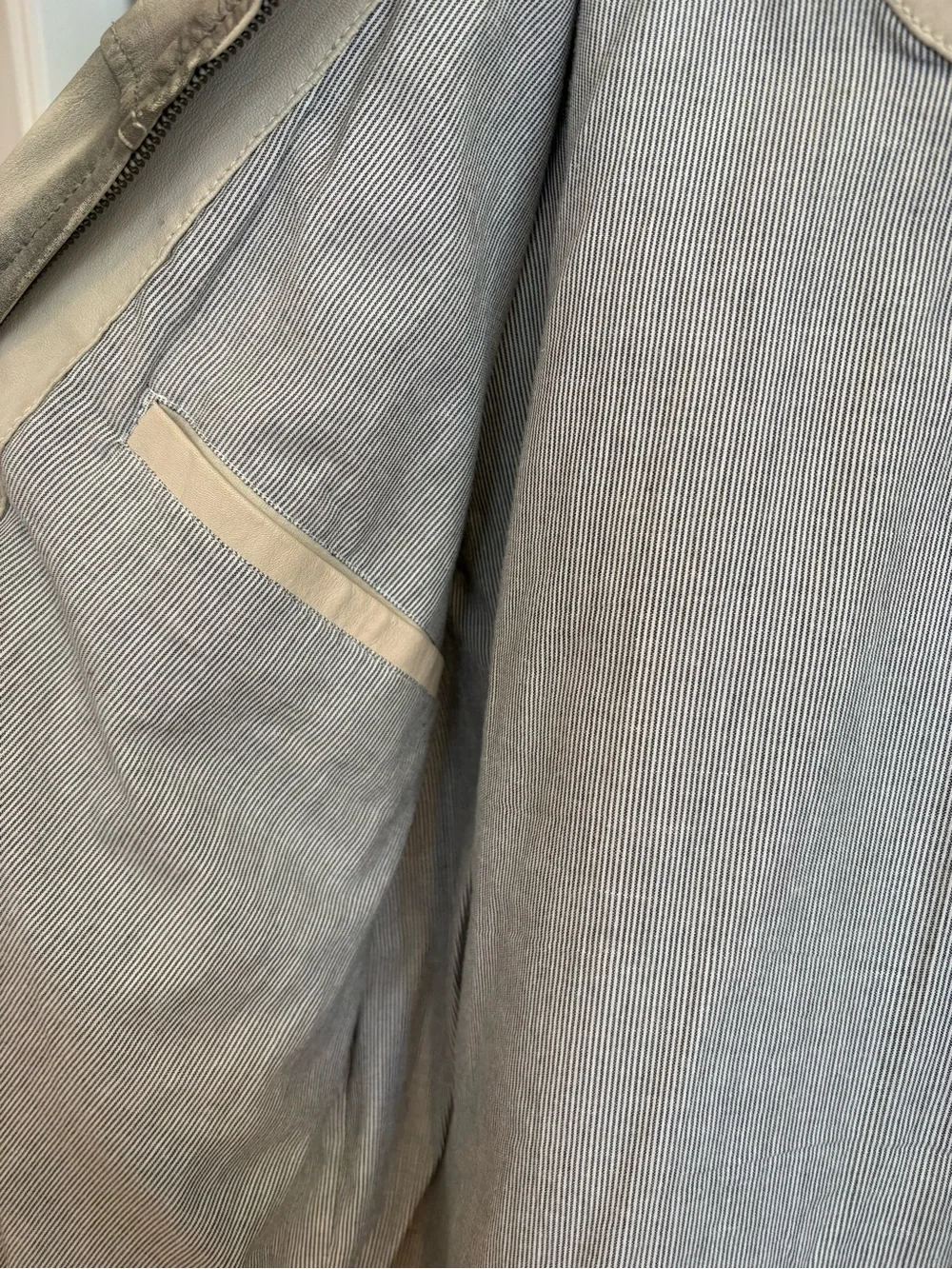 Missoni 90s Cream Leather Jacket